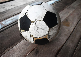 old soccer ball