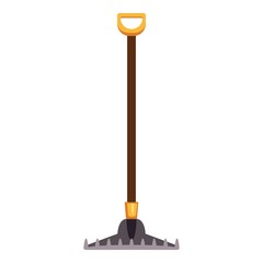 Poster - Farming rake icon. Cartoon of farming rake vector icon for web design isolated on white background