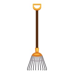 Poster - leaf rake icon. cartoon of leaf rake vector icon for web design isolated on white background
