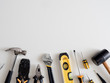 © ekkaphan - handyman tools on white table