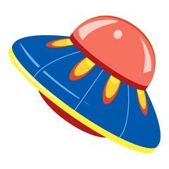 Poster - cosmos ufo icon. cartoon of cosmos ufo vector icon for web design isolated on white background