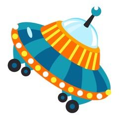 Poster - science ufo icon. cartoon of science ufo vector icon for web design isolated on white background