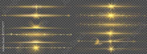 Fotomural Warm glow light lines glare