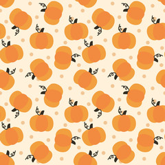 Wall Mural - Cute pumpkin seamless pattern