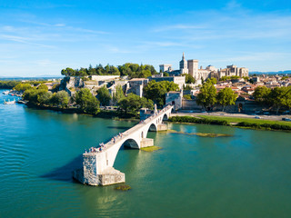 Sticker - Avignon city aerial view, France