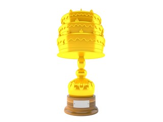 Poster - Birthday cake golden trophy