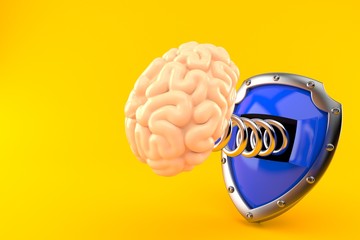 Sticker - Brain with shield