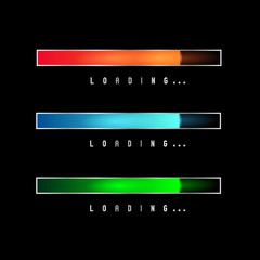 Poster - Progress loading bar set collection for mobile apps and web preloaded