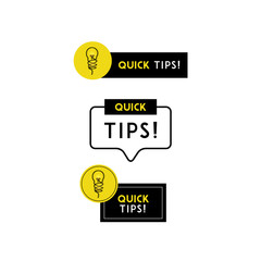 Fototapete - Quick tips label design set collection for element design information