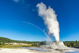 Castle Geyser Yellowstone National Park Rainbow