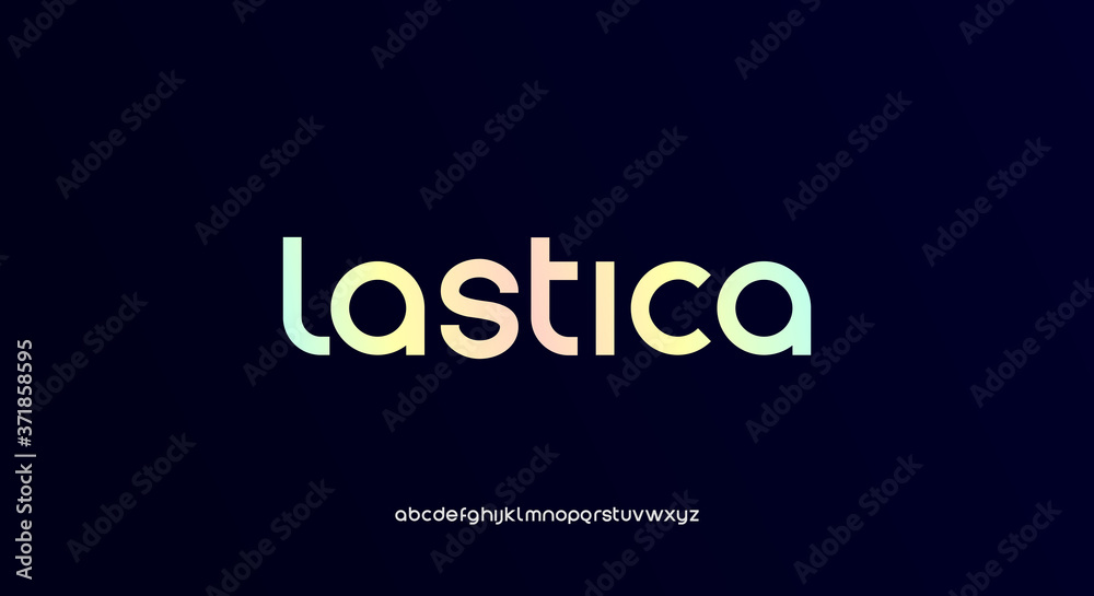 Lastica, a modern alphabet lowercase font. minimalist typography vector illustration design - obrazy, fototapety, plakaty 