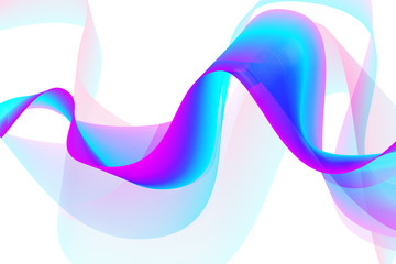 Wall Mural - Modern colorful flow background. Wave shape in blue and magenta color design for your project.