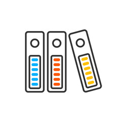 Poster - Folder web thin line icon. Document folders. Vector color icon.