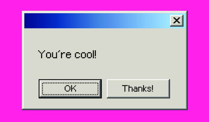 Aufkleber - Retro user interface with message 