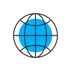 Poster - Globe icon vector. Planet earth icon. Vector color icon.