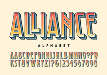 Alliance Alphabet; A Lettering Style With A 20th Century Heavy Metal Rock Vibe, But With Roots In Art Deco Style And The Arts And Crafts Movement. This Type Font Has A Handful Of Alternate Characters.