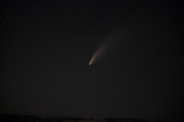 comet neowise close up