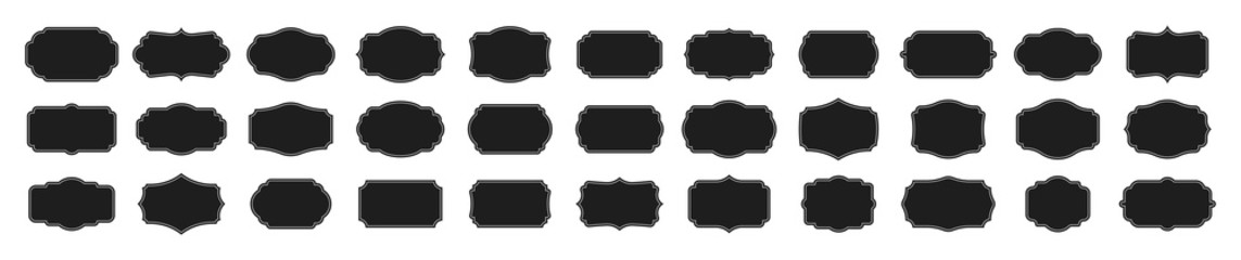 Wall Mural - big set of vintage ornamental frames. vintage labels. sticker. retro badge elements. vector illustra
