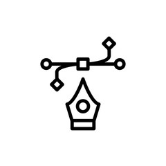 Poster - Vector pen icon. Simple line, outline vector elements of architecture icons for ui and ux, website or mobile application