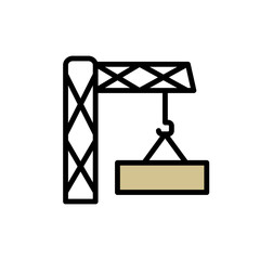 Wall Mural - Crane architecture icon. Simple color with outline vector elements of architecture icons for ui and ux, website or mobile application