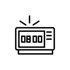 Poster - Calendar time icon. Simple line, outline vector elements of almanac icons for ui and ux, website or mobile application
