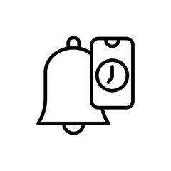 Poster - Calendar smartphone clock icon. Simple line, outline vector elements of almanac icons for ui and ux, website or mobile application