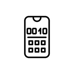 Poster - Calendar smartphone clock icon. Simple line, outline vector elements of almanac icons for ui and ux, website or mobile application