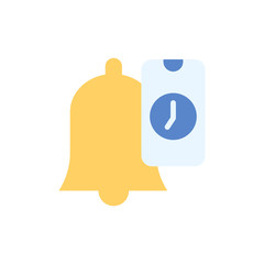 Poster - Calendar smartphone clock icon. Simple color vector elements of almanac icons for ui and ux, website or mobile application