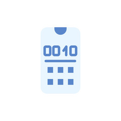 Poster - Calendar smartphone clock icon. Simple color vector elements of almanac icons for ui and ux, website or mobile application