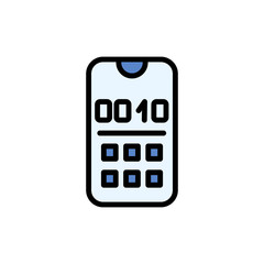Poster - Calendar smartphone clock icon. Simple color with outline vector elements of almanac icons for ui and ux, website or mobile application