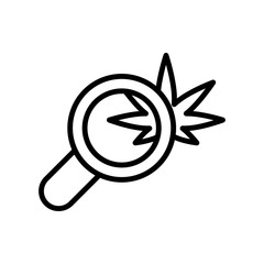Poster - Marijuana magnifier icon. Simple line, outline vector elements of herbal drugs icons for ui and ux, website or mobile application