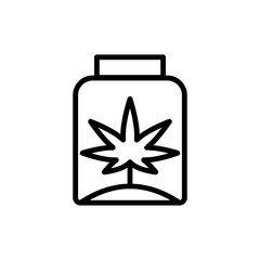 Poster - marijuana bank soil icon. simple line, outline vector elements of herbal drugs icons for ui and ux, 