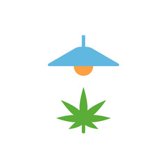 Poster - marijuana light bulb icon. simple color vector elements of herbal drugs icons for ui and ux, website