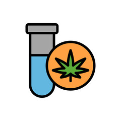 Poster - marijuana flask icon. simple color with outline vector elements of herbal drugs icons for ui and ux,