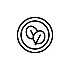 Poster - Spinach icon. Simple line, outline vector elements of vegetarian food icons for ui and ux, website or mobile application