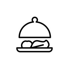 Poster - Service dish icon. Simple line, outline vector elements of vegetarian food icons for ui and ux, website or mobile application