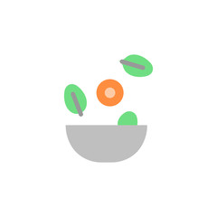 Poster - Vegetable bowl icon. Simple color vector elements of vegetarian food icons for ui and ux, website or mobile application