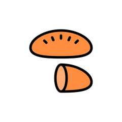 Poster - Sweet potato icon. Simple color with outline vector elements of vegetarian food icons for ui and ux, website or mobile application