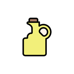 Poster - Olive oil icon. Simple color with outline vector elements of vegetarian food icons for ui and ux, website or mobile application