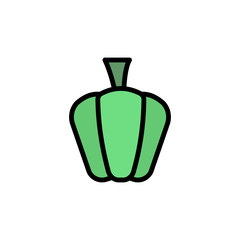 Poster - Pepper icon. Simple color with outline vector elements of vegetarian food icons for ui and ux, website or mobile application