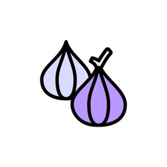 Poster - Onion icon. Simple color with outline vector elements of vegetarian food icons for ui and ux, website or mobile application