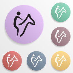 Wall Mural - Horseback riding badge color set icon. Simple glyph, flat vector of sport icons for ui and ux, website or mobile application