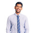 © Krakenimages.com - Young latin man wearing business clothes looking positive and happy standing and smiling with a confident smile showing teeth