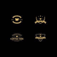 Wall Mural - Coffee vintage logo template