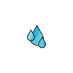 Wall Mural - Drop logo vector icon