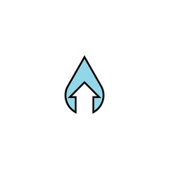 Wall Mural - Drop logo vector icon