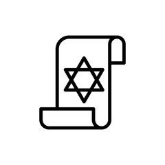 Poster - Parchment astrology icon. Simple line, outline vector elements of esoteric icons for ui and ux, website or mobile application