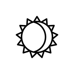 Aufkleber - Moon sun icon. Simple line, outline vector elements of esoteric icons for ui and ux, website or mobile application