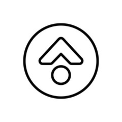 Poster - Arrow up icon. Simple line, outline vector elements of pointer icons for ui and ux, website or mobile application