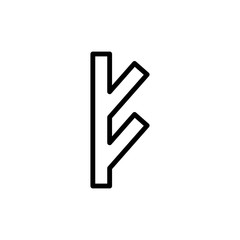 Poster - Rune symbol icon. Simple line, outline vector elements of esoteric icons for ui and ux, website or mobile application